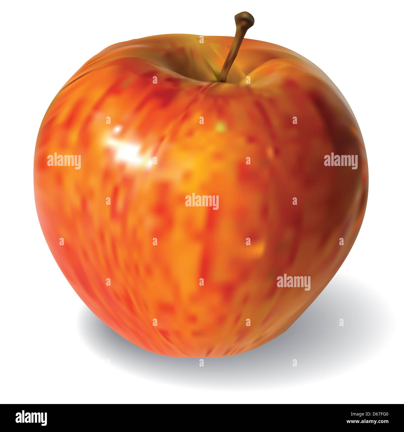 red apple isolated on a white background Stock Photo - Alamy