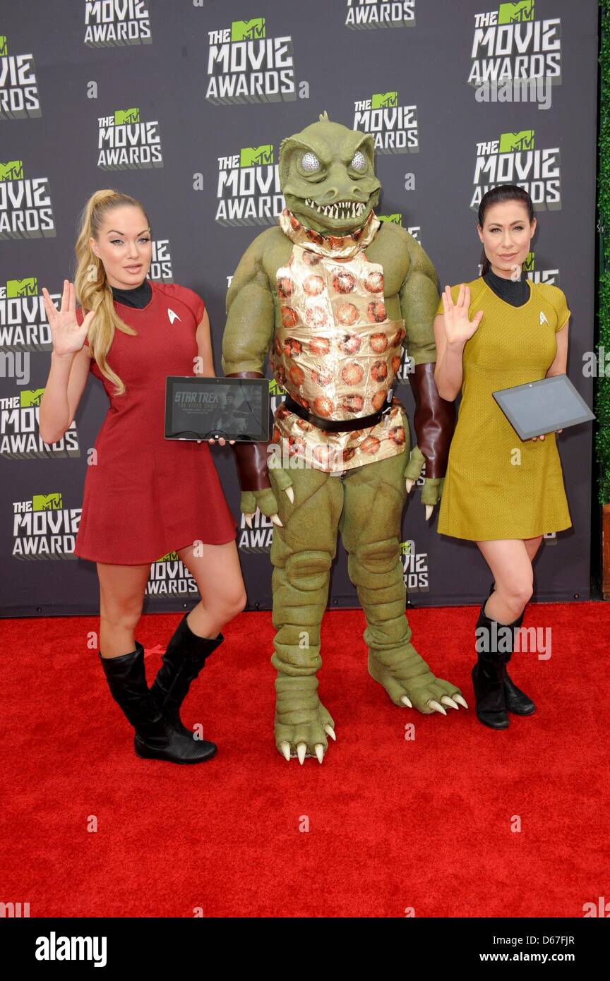 Gorn Commander at arrivals for MTV Movie Awards - ARRIVALS, Sony Studios, Culver City, CA April 14, 2013. Photo By: Elizabeth Goodenough/Everett Collection Stock Photo