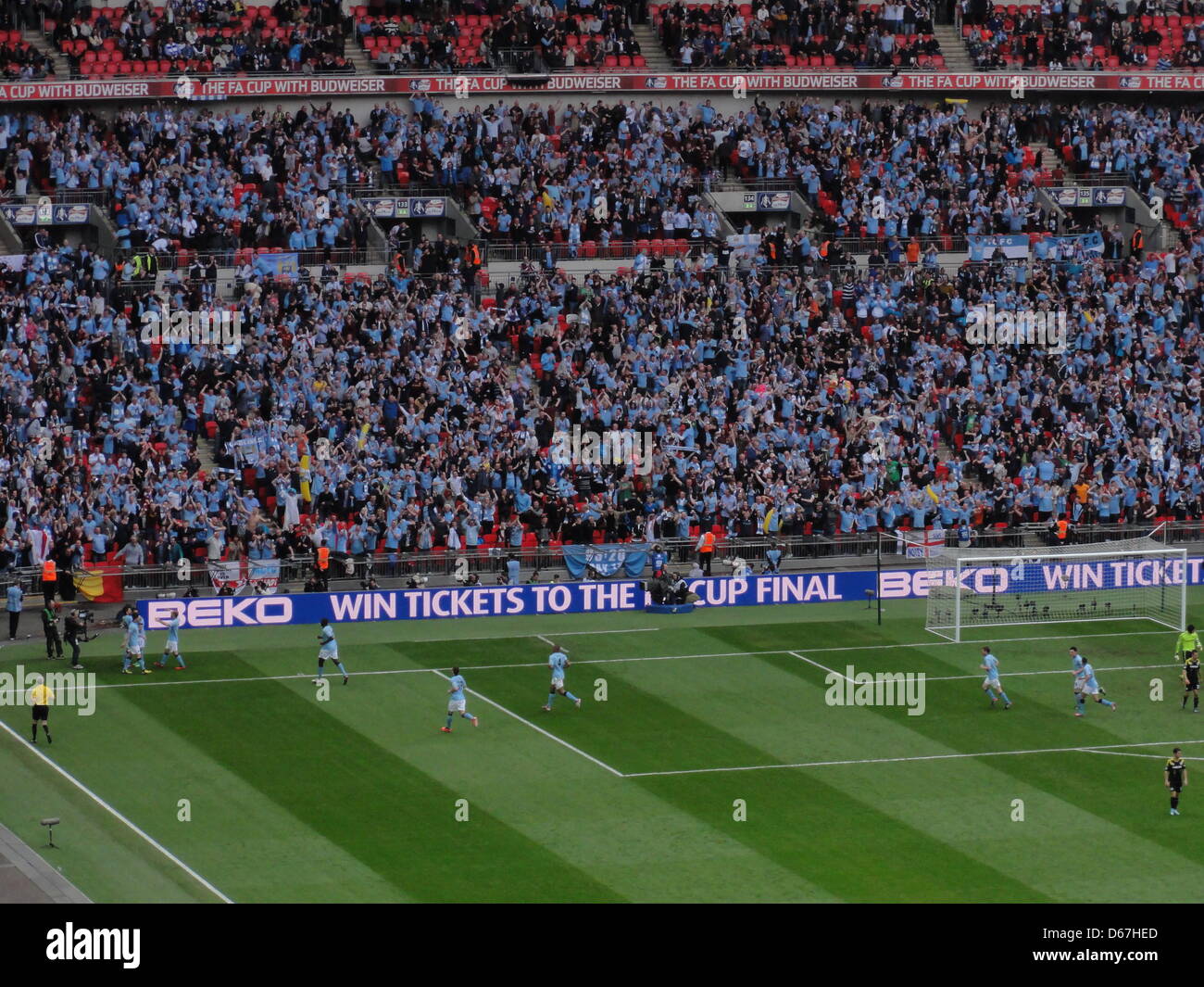 Sundry scenes at Wembley stadium of the FA Cup semi final between Chelsea FC and Manchester City Stock Photo