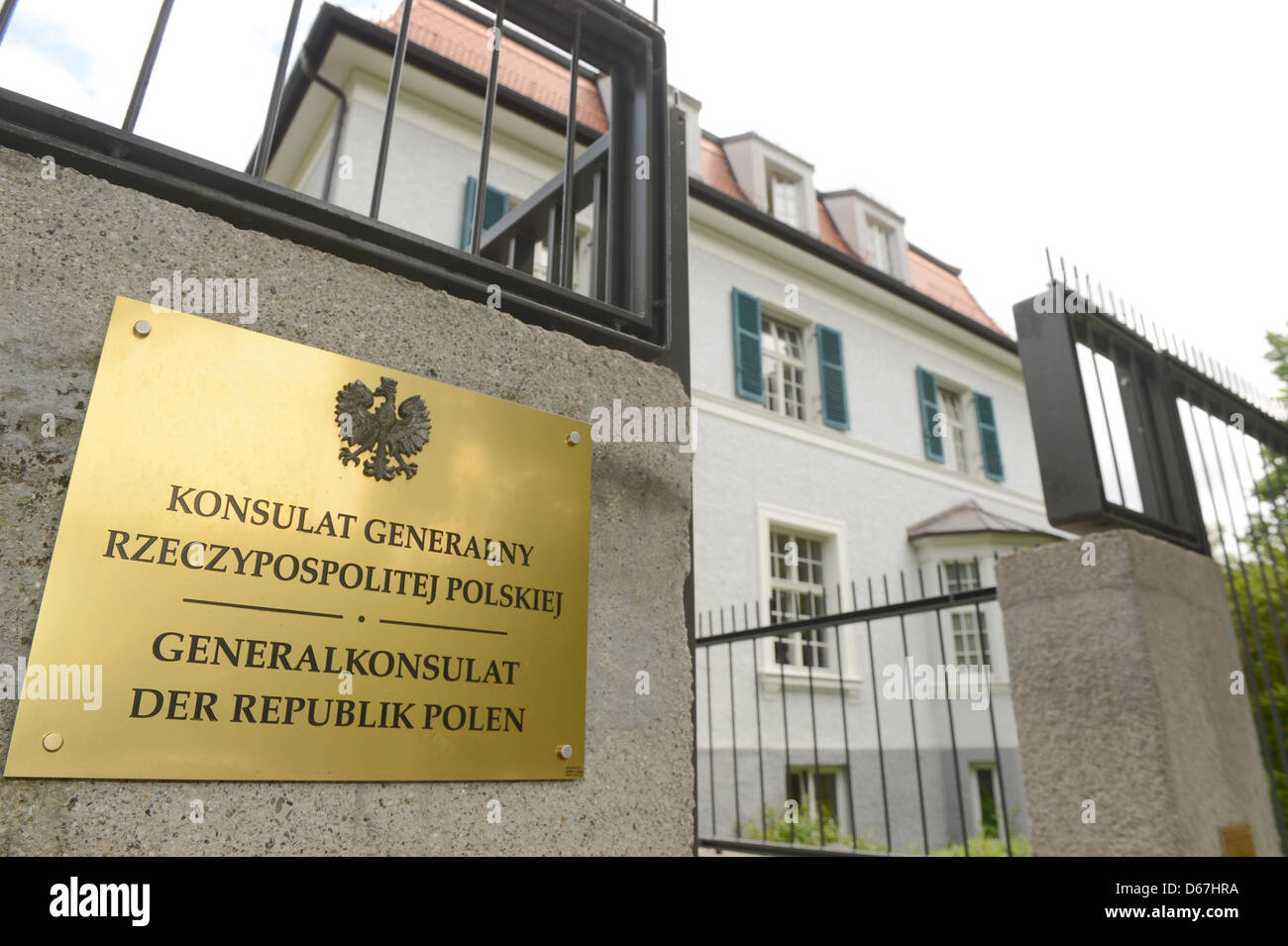The general consulate of the Republic of Poland is pictured in Munich, Germany, 1 June 2012