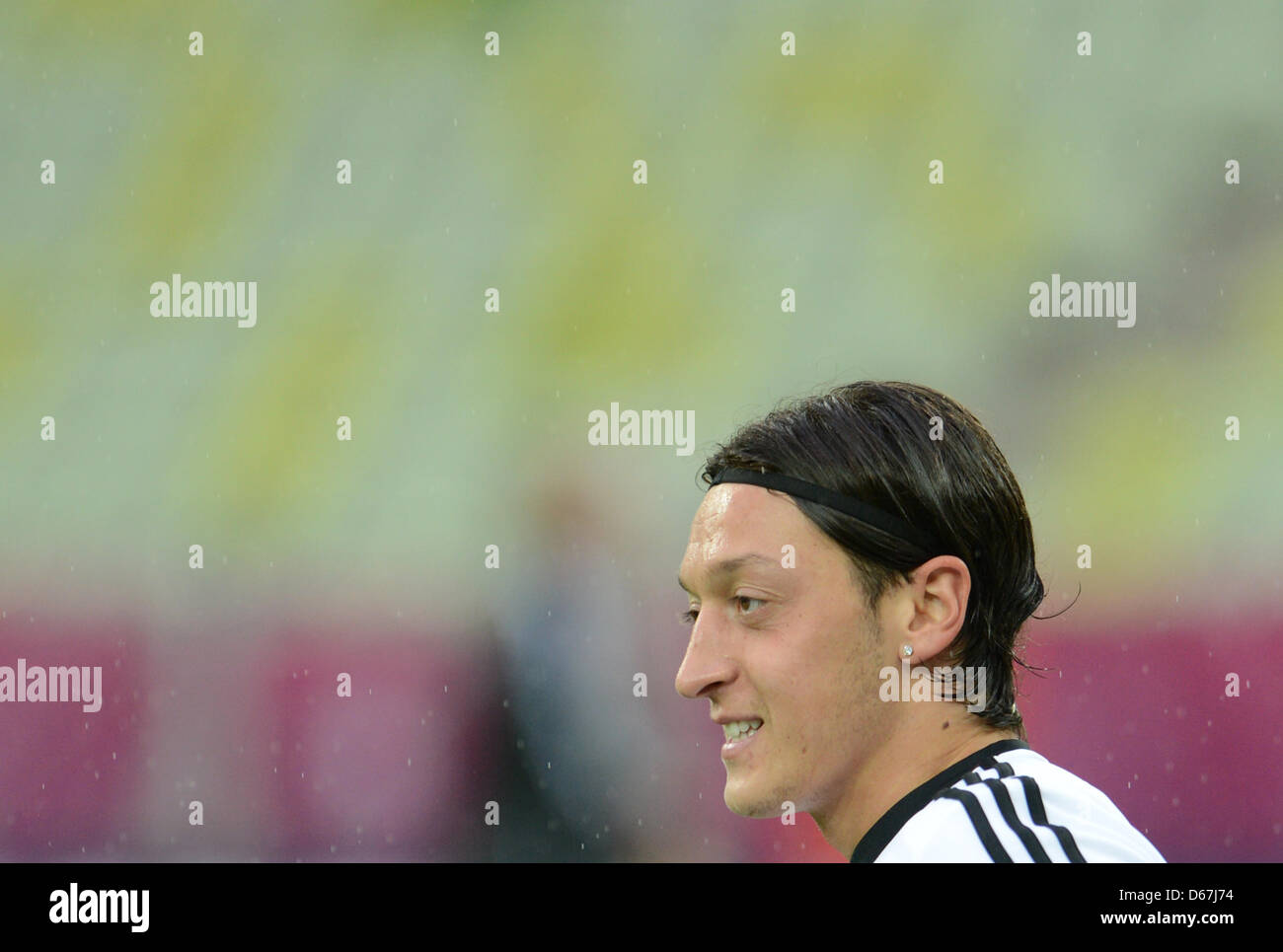 Germany's Mesut Oezil attends a training session of the German national soccer team at Arena Gdansk in Gdansk, Poland, 21 June 2012. Photo: Andreas Gebert dpa (Please refer to chapters 7 and 8 of http://dpaq.de/Ziovh for UEFA Euro 2012 Terms & Conditions)  +++(c) dpa - Bildfunk+++ Stock Photo