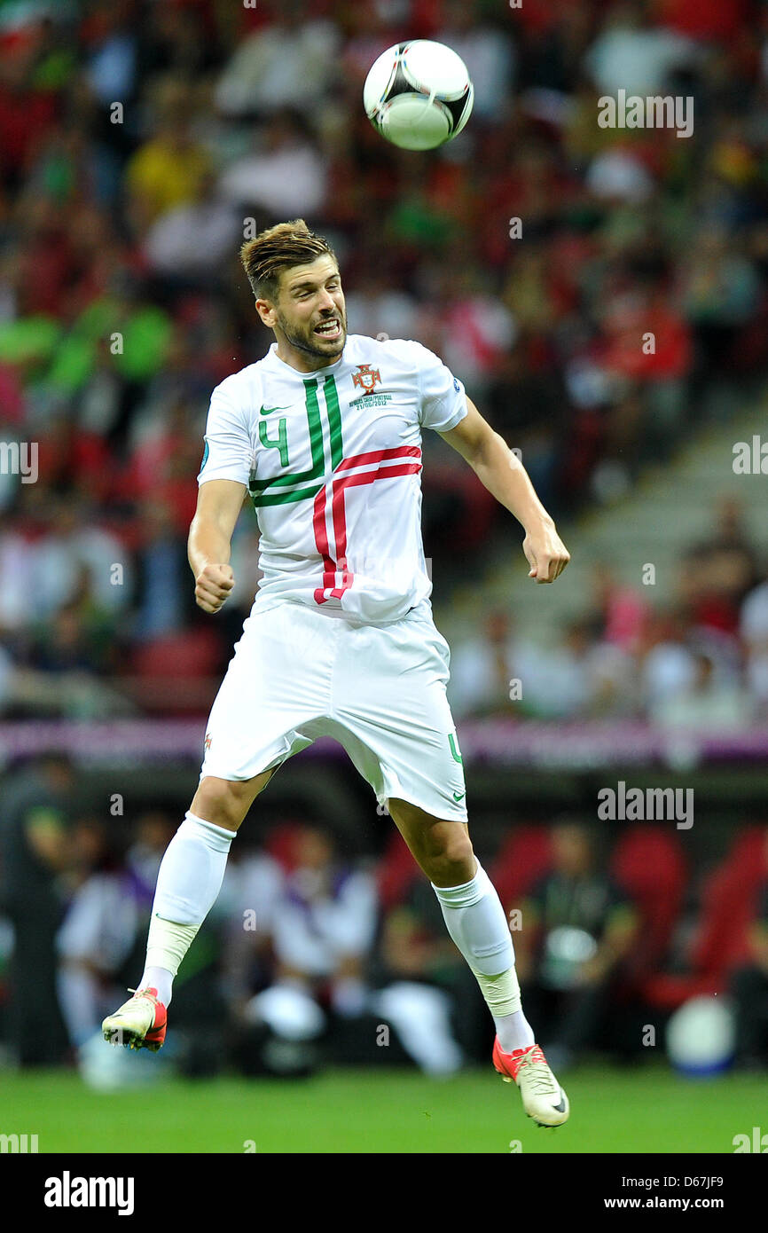 Portugal's Miguel Veloso plays during a Euro 2012 quarter final match between the Czech Republic and Portugal in Warsaw, Portugal, 21 June 2012. Photo: Revierfoto Stock Photo
