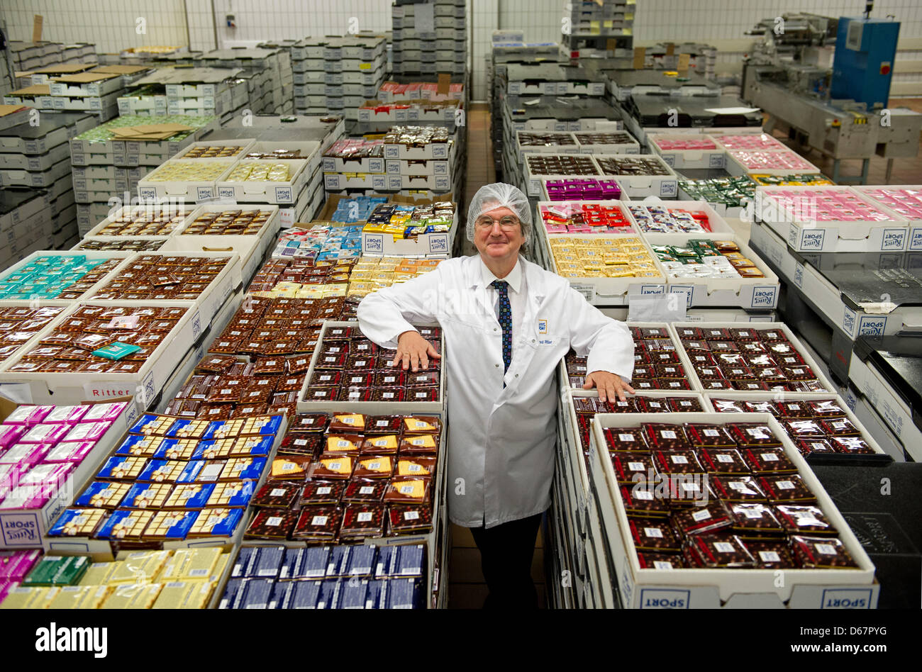 Alfred T. Ritter, CEO of chocolate manufacturer Ritter ("Ritter Sport"), is  pictured at company headquarters in Waldenbuch, Germany, 26 June 2012. The  chocolate factory Ritter is celebrating its 100th birthday this summer.