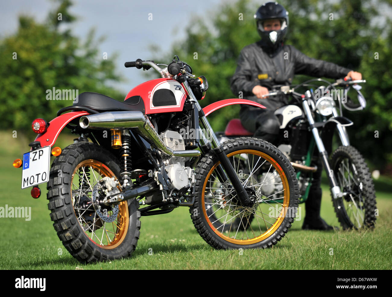 The motorbike company ZPmoto presents its new offroad motorbike Zpsport449 in Zschopau, Germany