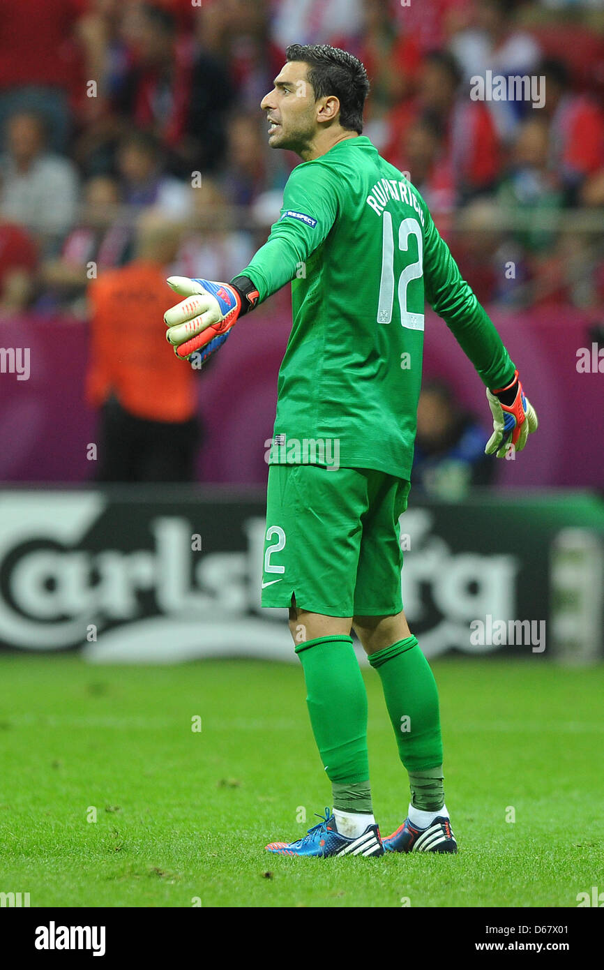 Portugal's goalkeeper Rui Patricio is pictured during the Euro 2012 match between Czech Republic and Portugal at the National Stadium in Warsaw, Poland, 21 June 2012. Photo: Revierfoto Stock Photo