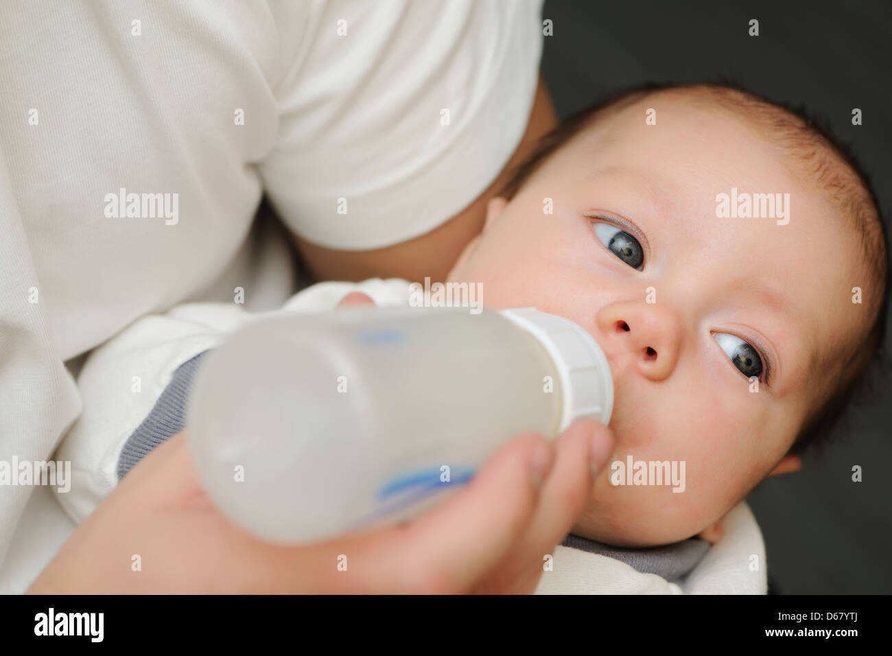 Dad Feeding His Baby Stock Photo Alamy