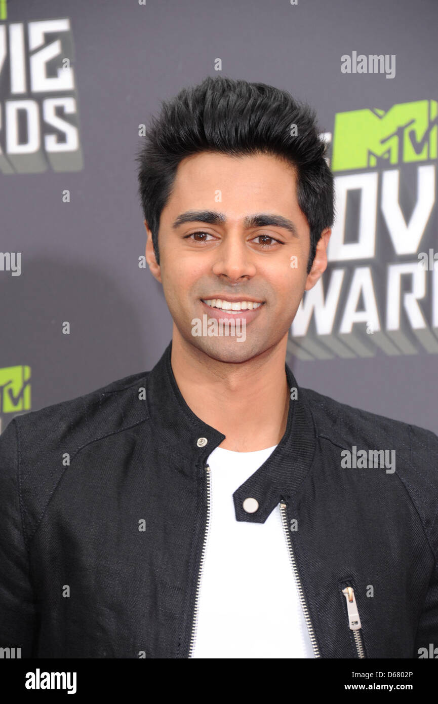 Actor Hasan Minhaj arrives at the 2013 MTV Movie Awards at Sony Pictures Studios in Culver City, Los Angeles, USA, on 14 April 2013. Photo: Hubert Boesl Stock Photo