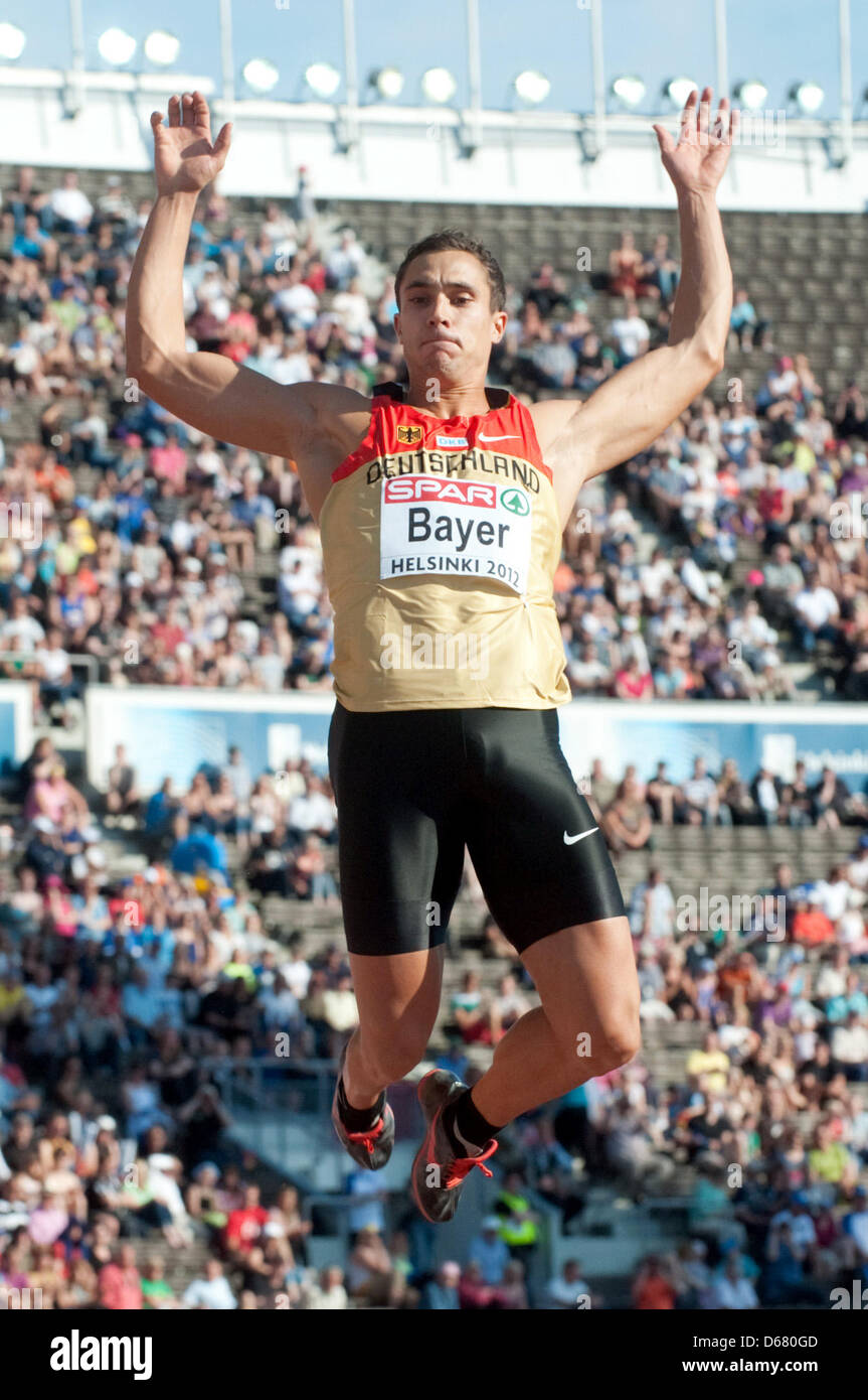 Sebastian Bayer of Germany competes during the men’s Long Jump final