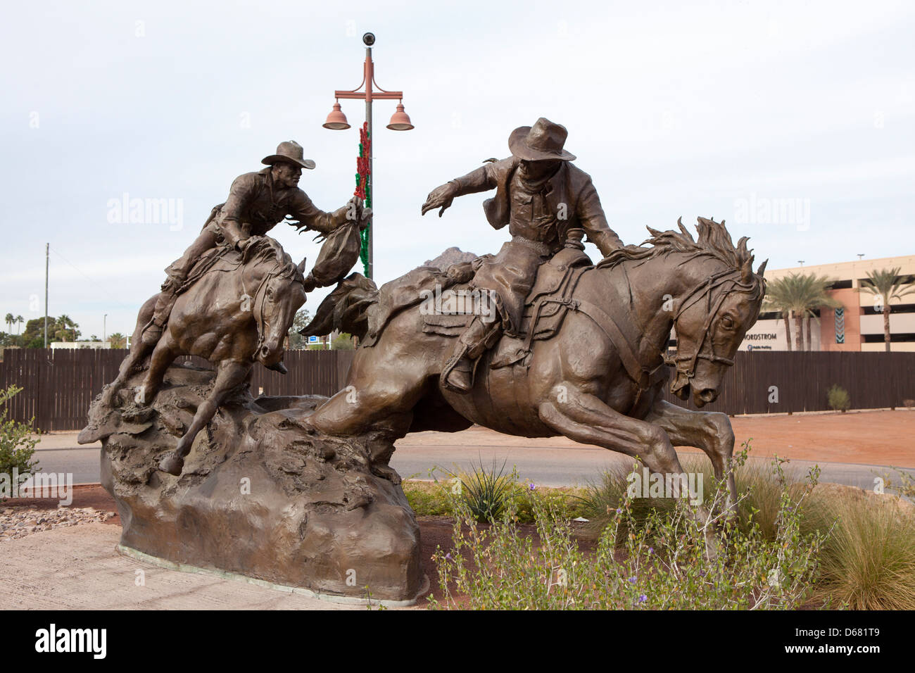 Hashknife Pony Express Statue, Scottsdale, Arizona, USa Stock Photo Alamy