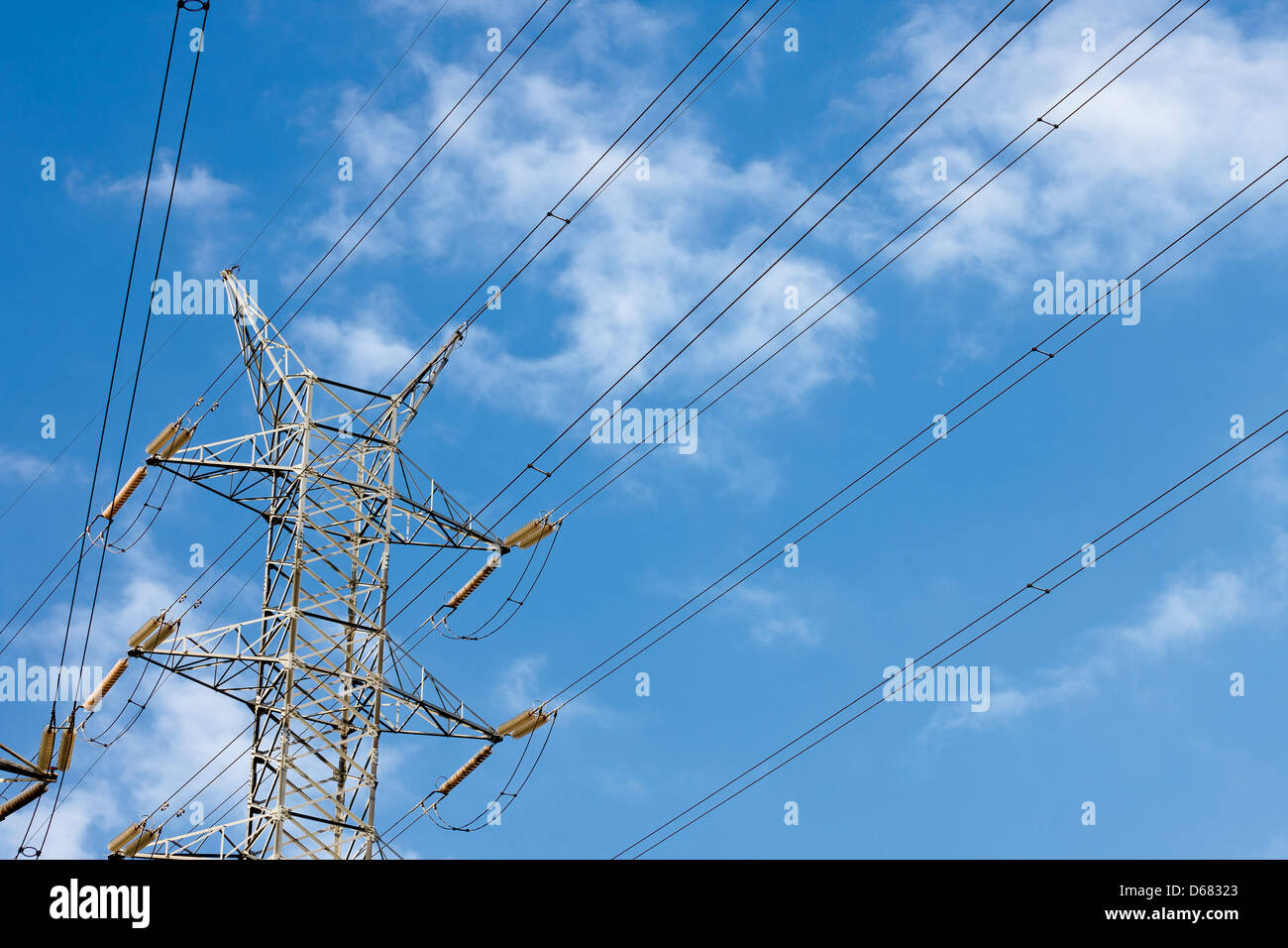 Towers of high voltage power line Stock Photo Alamy