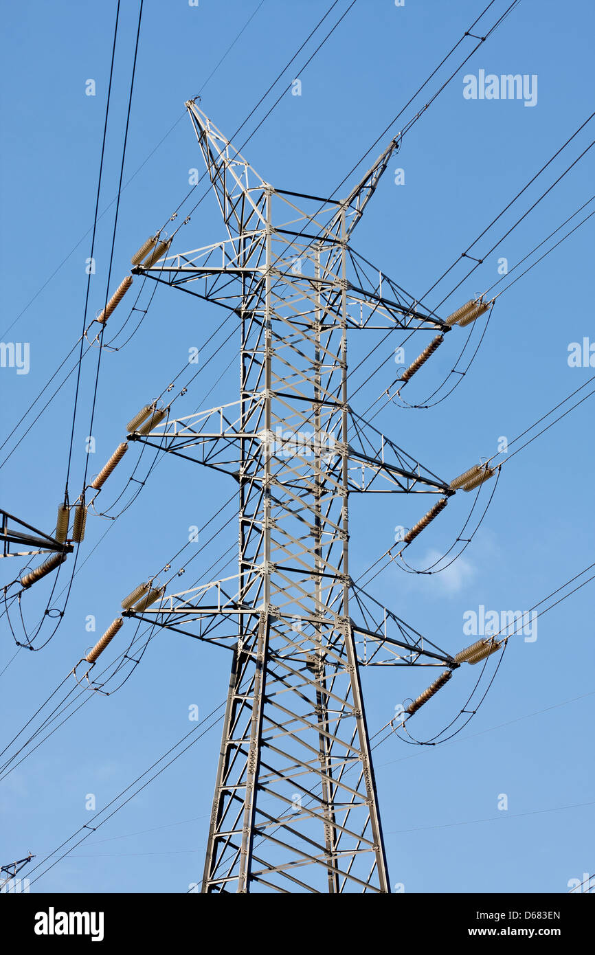 Towers of high voltage power line Stock Photo - Alamy