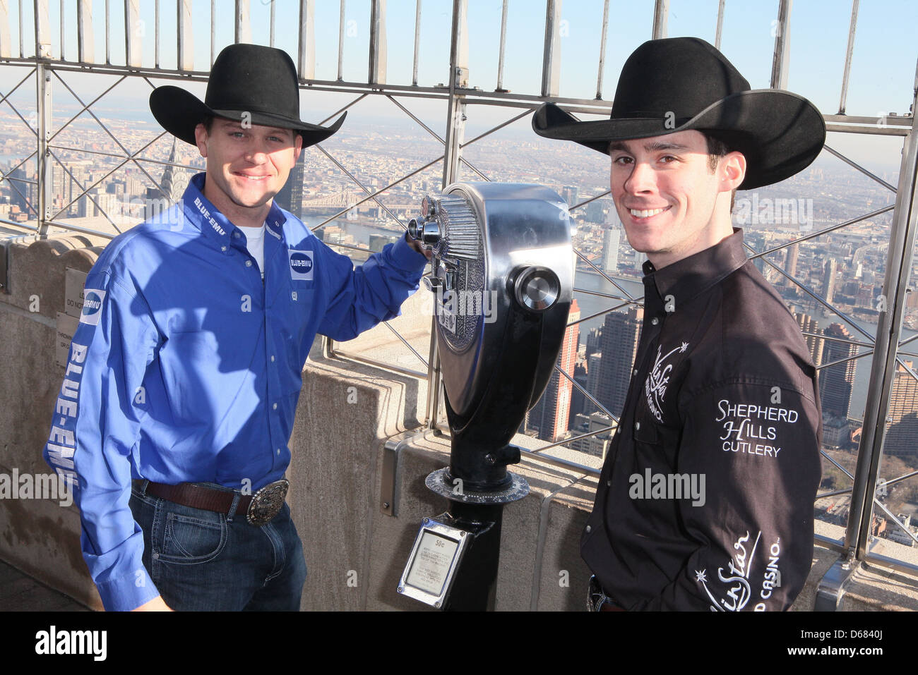 Professional Bull Riders (PBR) Colby Yates and Luke Snyder visit The