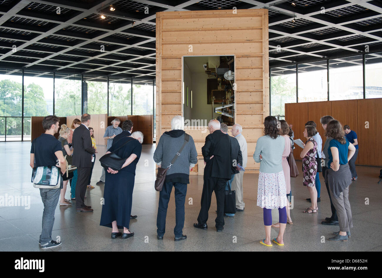 The work 'The Box' of US artist Paul McCarthy is featured at the Neue Nationalgalerie (New National Gallery) in Berlin, Germany, 05 July 2012. His work will be presented at the venue until 04 November 2012. Photo: Maurizio Gambarini Stock Photo