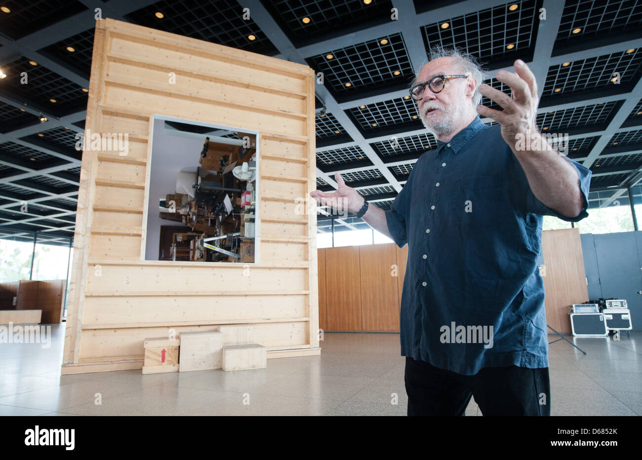 US artist Paul McCarthy presents his work 'The Box' at the Neue Nationalgalerie (New National Gallery) in Berlin, Germany, 05 July 2012. His work will be presented at the venue until 04 November 2012. Photo: Maurizio Gambarini Stock Photo