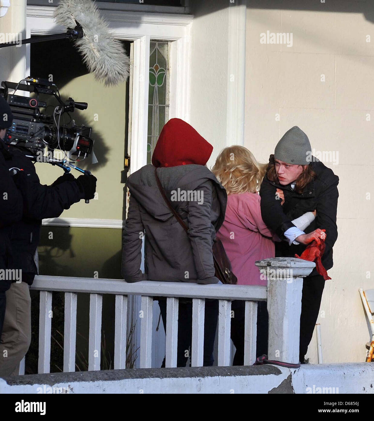 Saoirse Ronan and Caleb Landry Jones on the set of 'Byzantium' Dublin