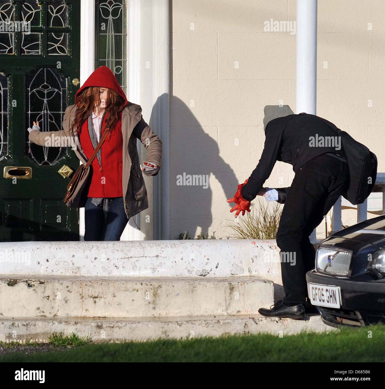 Saoirse Ronan and Caleb Landry Jones on the set of 'Byzantium' Dublin
