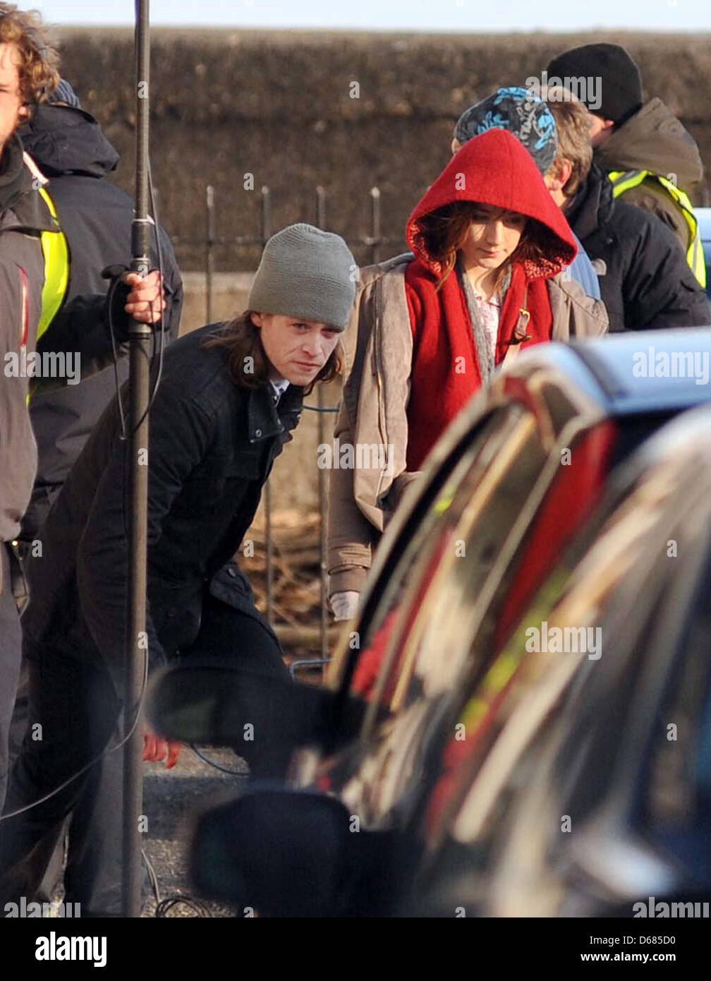 Saoirse Ronan and Caleb Landry Jones on the set of 'Byzantium' Dublin