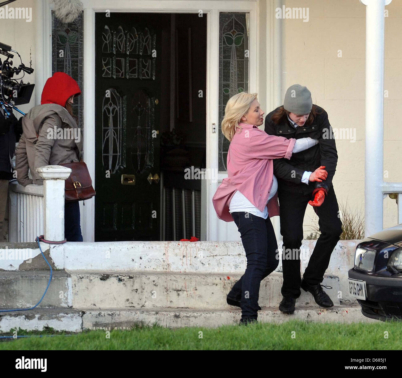 Saoirse Ronan and Caleb Landry Jones on the set of 'Byzantium' Dublin