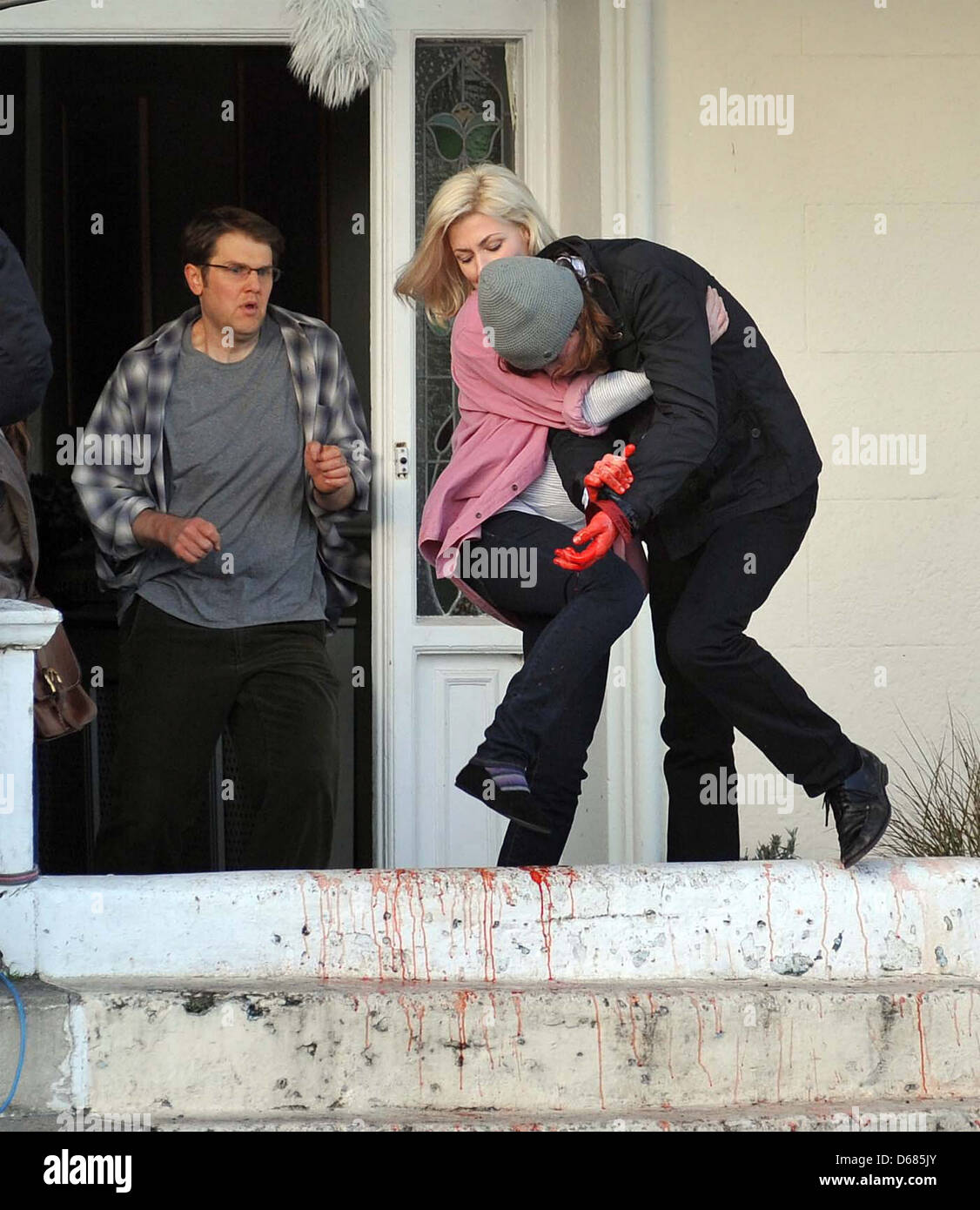 Saoirse Ronan and Caleb Landry Jones on the set of 'Byzantium' Dublin