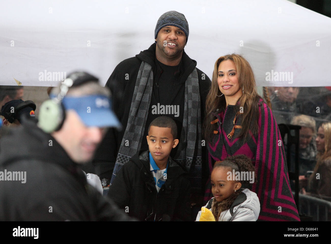 New York Yankees pitcher CC Sabathia, his wife Amber Sabathia and their  children make an appearance on NBC's 'Today' show New Stock Photo - Alamy