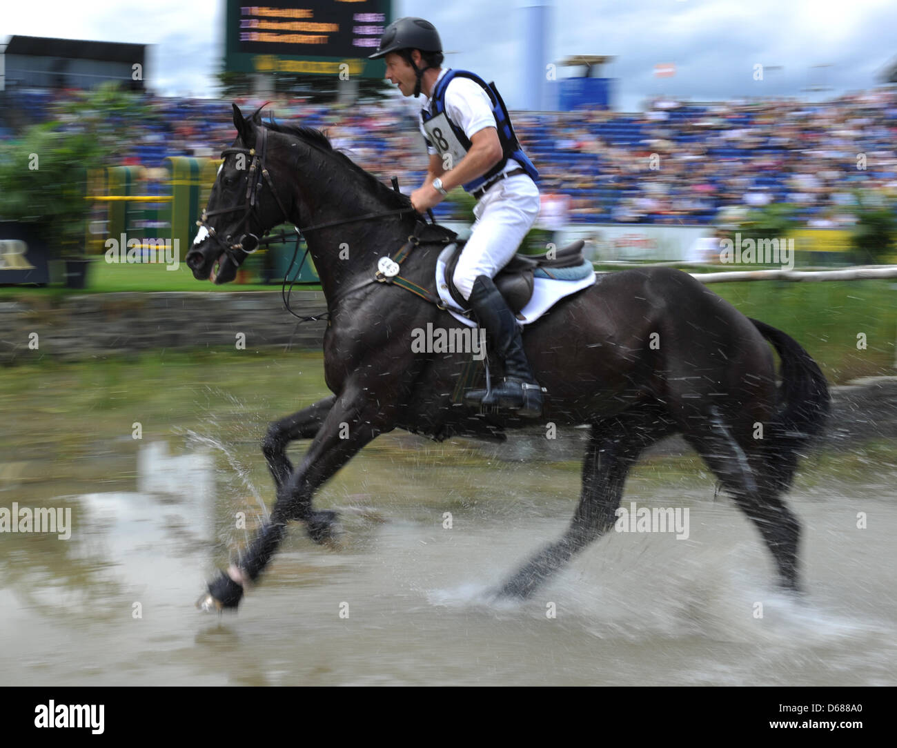 Australian equestrian Christopher Burton in action on his horse