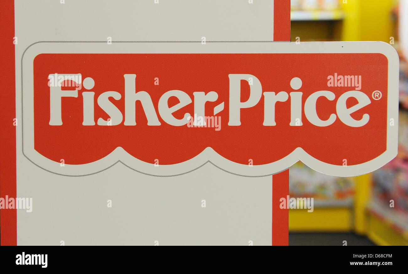 The logo of American toy manufacturer Fisher-Price is pictured in Berlin,  Germany, 19 June 2012. Photo: Jens Kalaene Stock Photo - Alamy