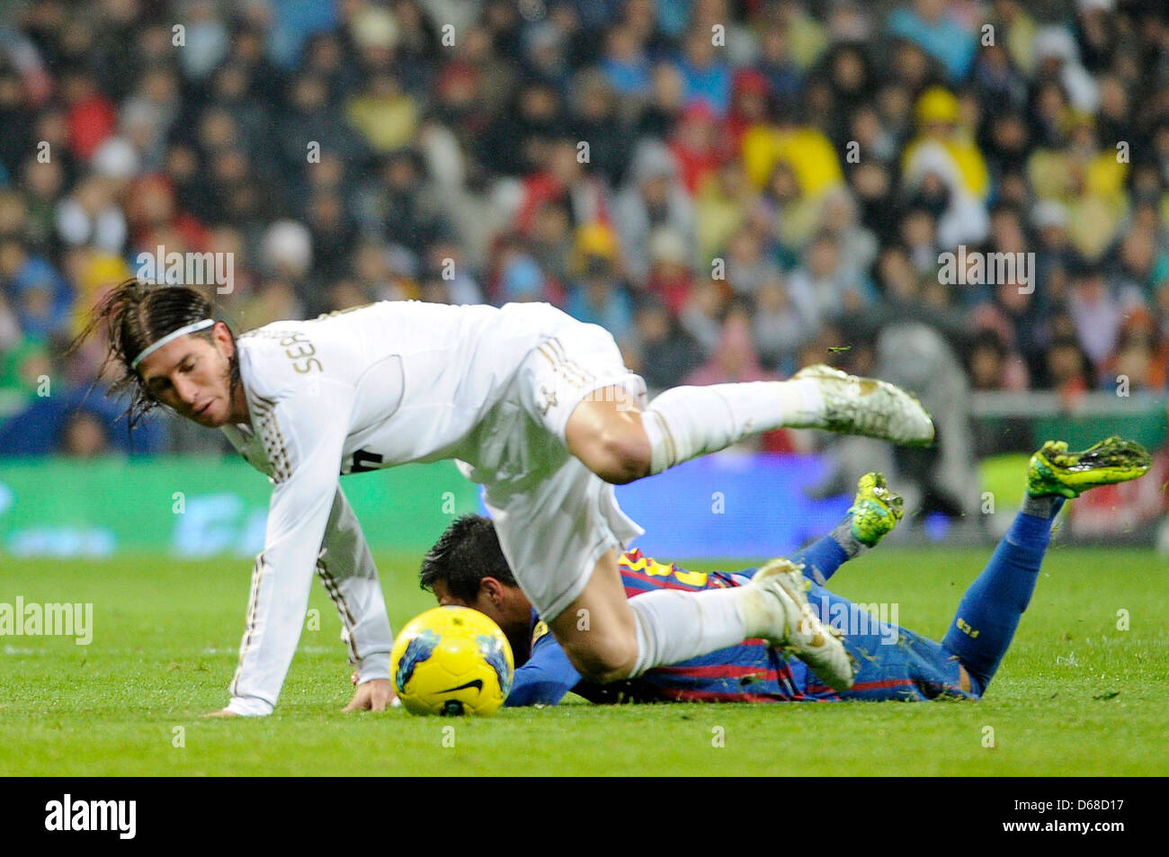 Ramos, Busquets Real Madrid Vs. Barcelona held at Santiago Bernabeu