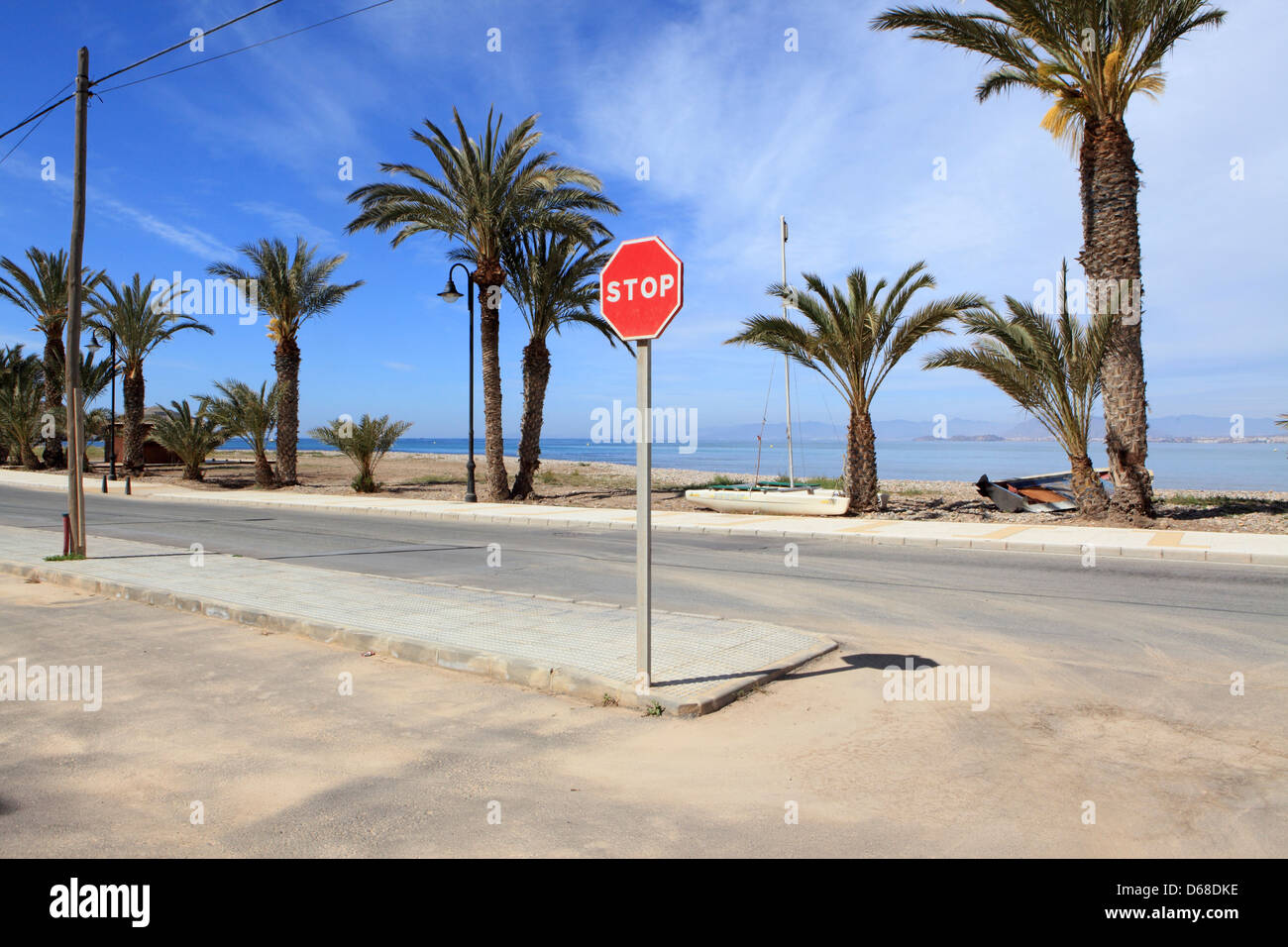 Stop sign, Southern Spain Stock Photo