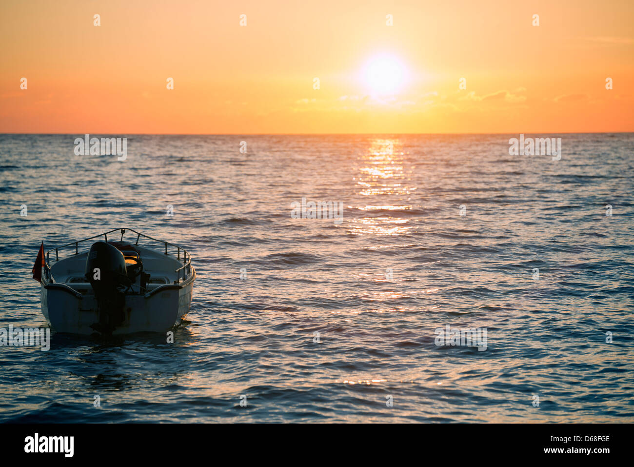 Europe, Albania, Mediterranean Sea, Dhermi, sunset Stock Photo