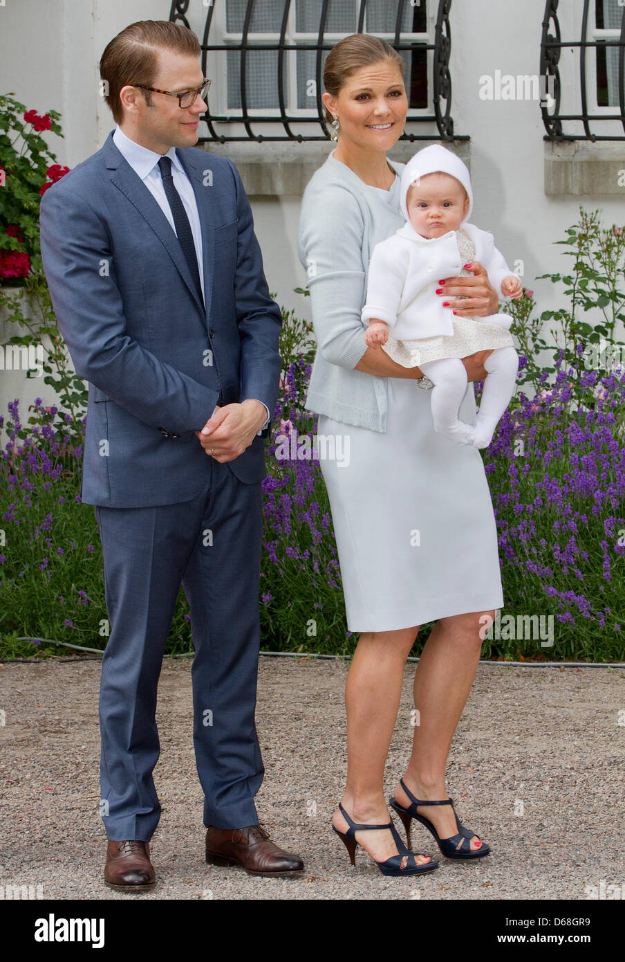 Swedish Crown Princess Victoria with baby daughter Princess Estelle and
