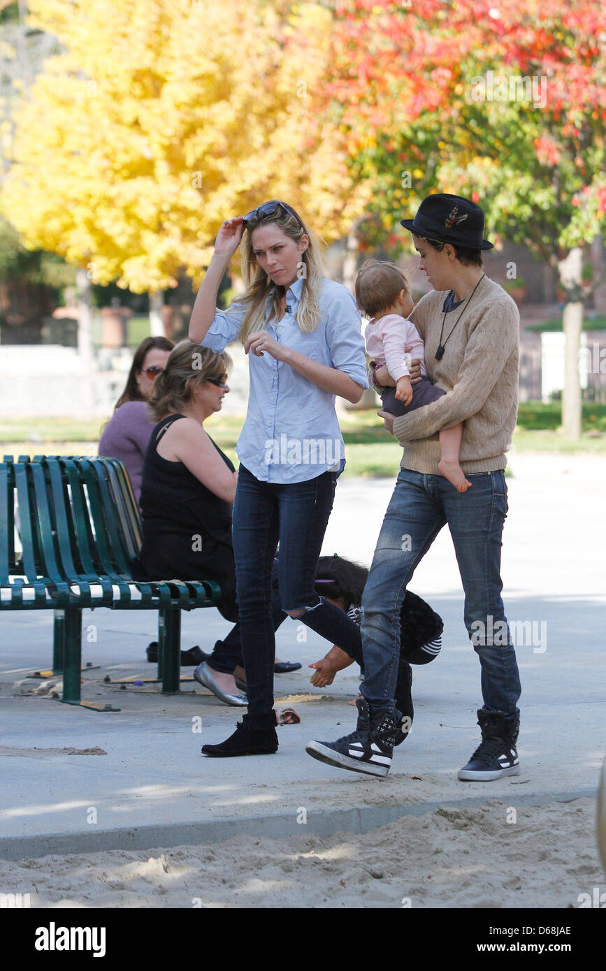 Samantha Ronson and friends spend the day at Coldwater Park Los Angeles ...
