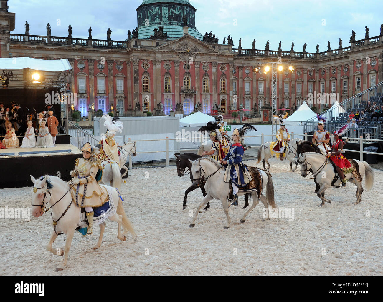 People rehearse for the baroque equestrian event 'Le Carrousel des ...