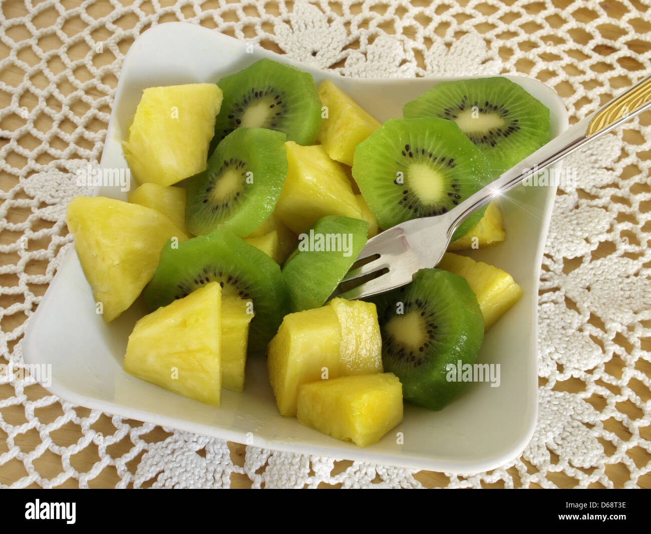 pineapple and kiwi Stock Photo