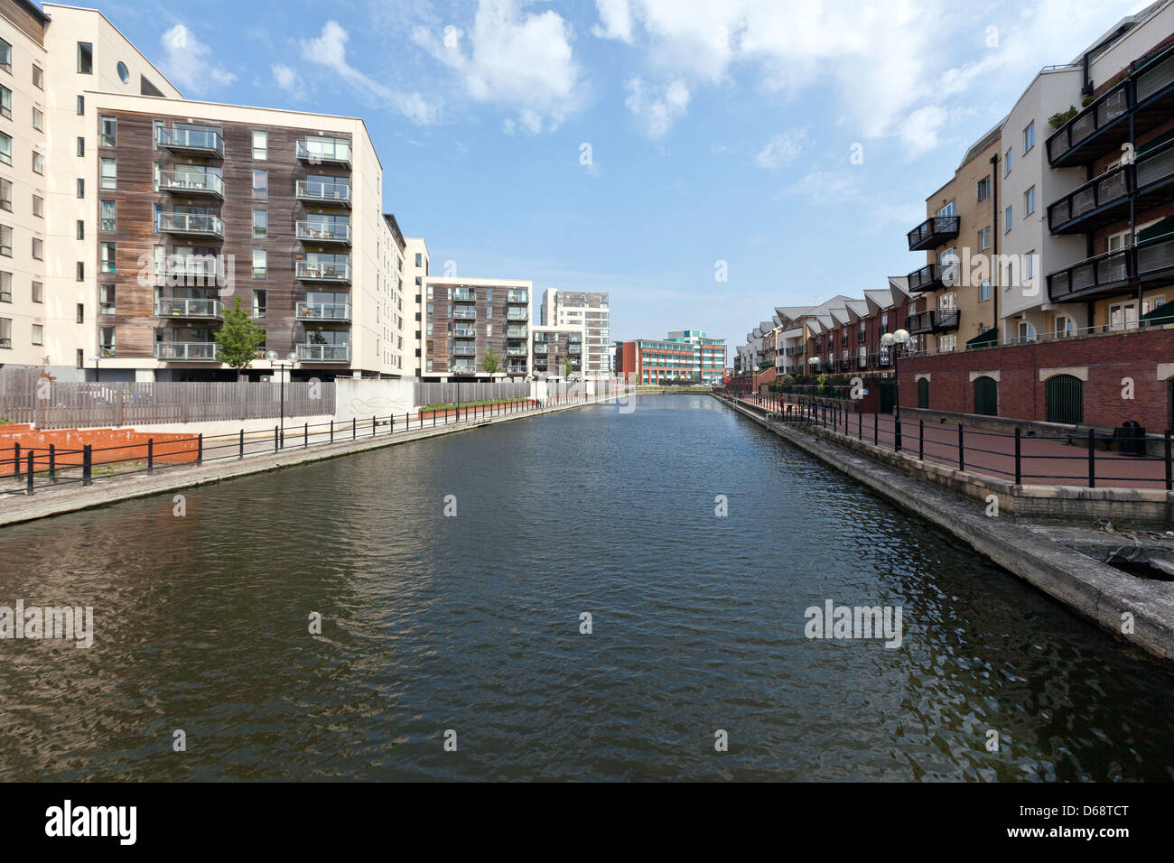 Cardiff Bay waterside apartments Stock Photo Alamy