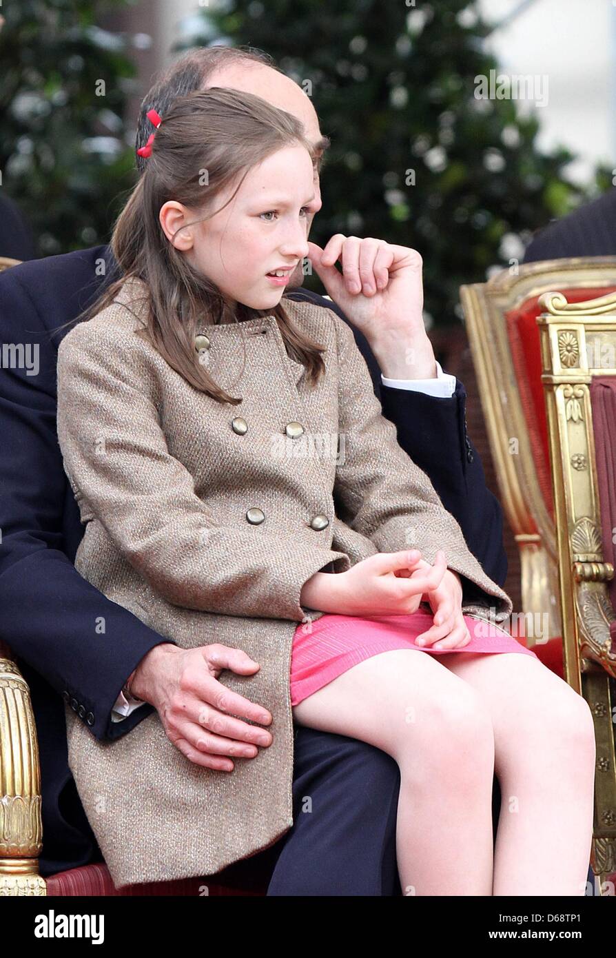 Prince Lorenz and Princess Laetitia Maria attend the military parade on ...