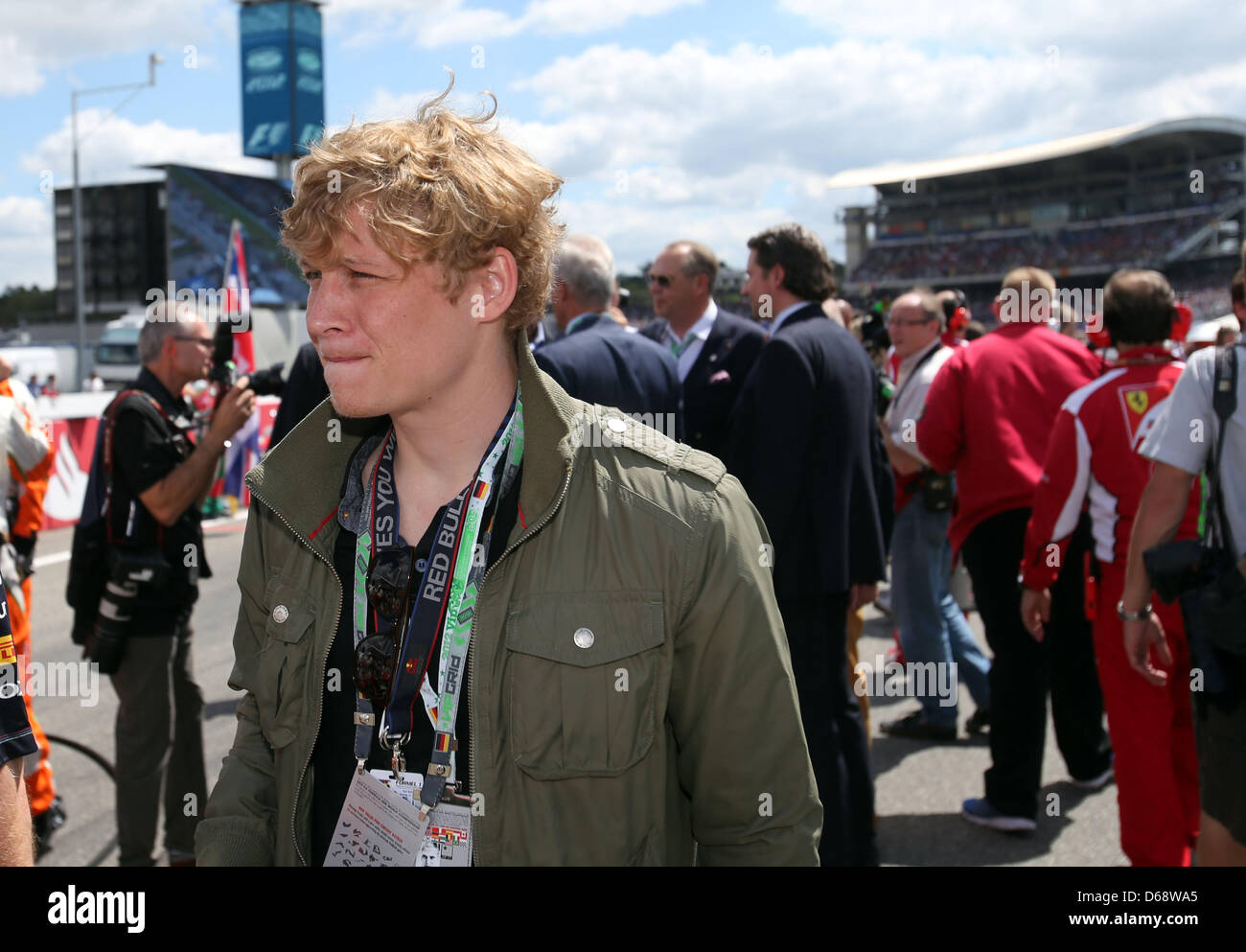 German actor Matthias Schweighoefer pictured in the grid before the