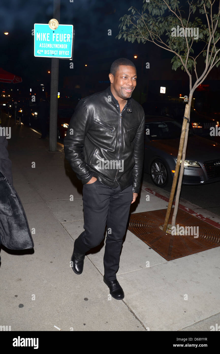 Chris Tucker Celebrities are seen outside BOA Steakhouse Los Angeles