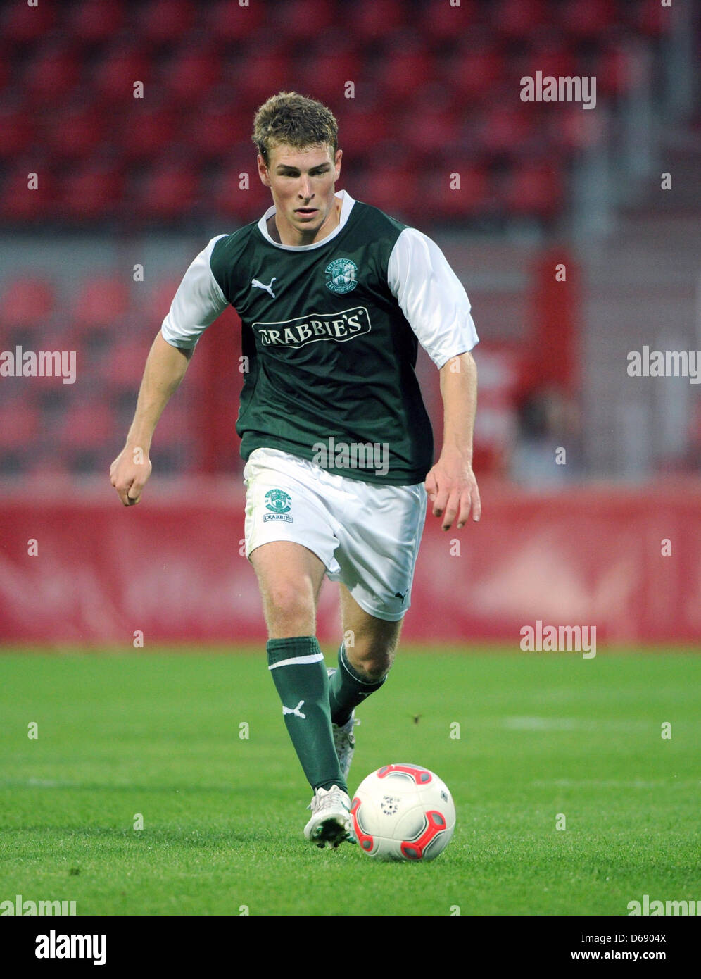 Edinburgh's David Wotherspoon plays the ball during the soccer test