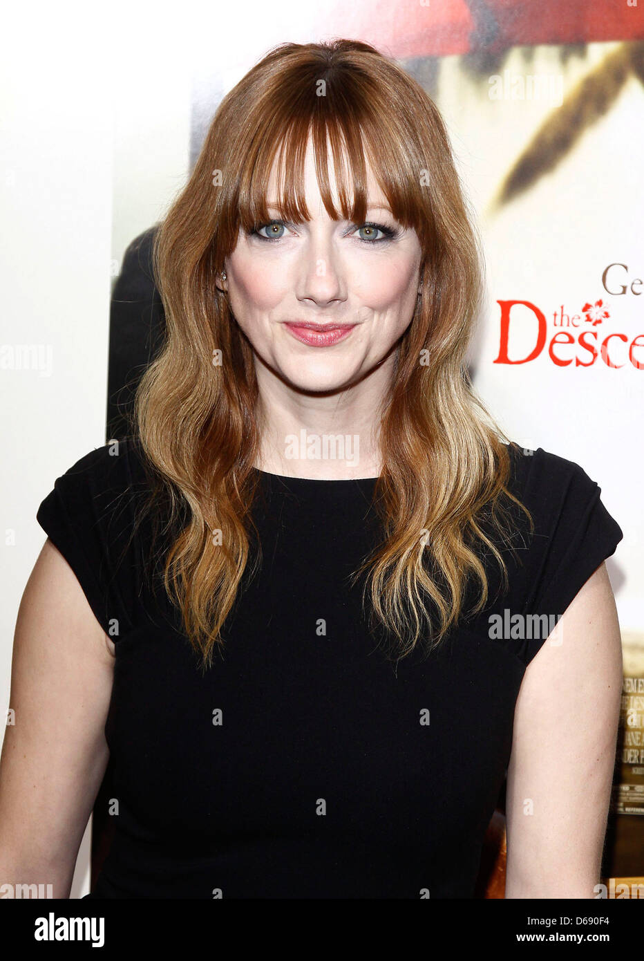 Judy Greer Premiere of 'The Descendants' at Samuel Goldwyn Theatre in Beverly Hills - Arrivals Los Angeles, California - Stock Photo