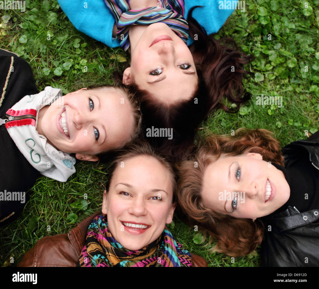 Young happy smiling friends Stock Photo - Alamy