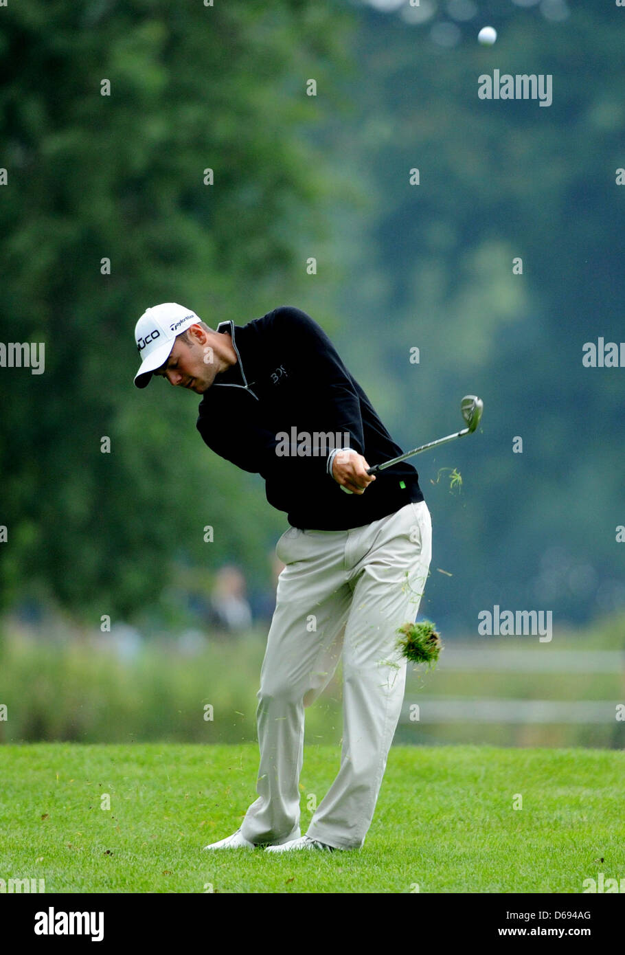German golfer Martin Kaymer hits the ball during a match play of the