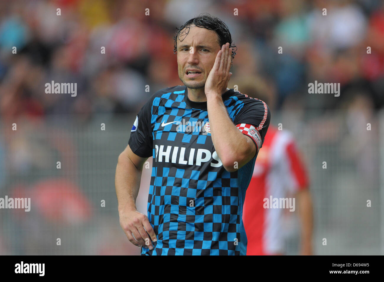 Eindhoven's Mark van Bommel gestures during the soccer test match between 1. FC Union Berlin and PSV Eindhoven at Alte Foersterei in Berlin, Germany, 29 July 2012. Photo: SOEREN STACHE Stock Photo