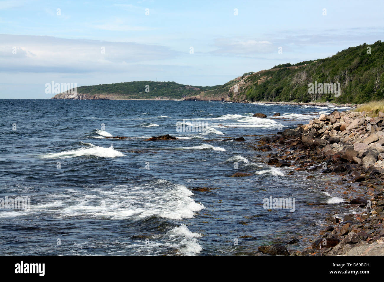 Rocks and sea on the Danish island Bornholm Stock Photo Alamy