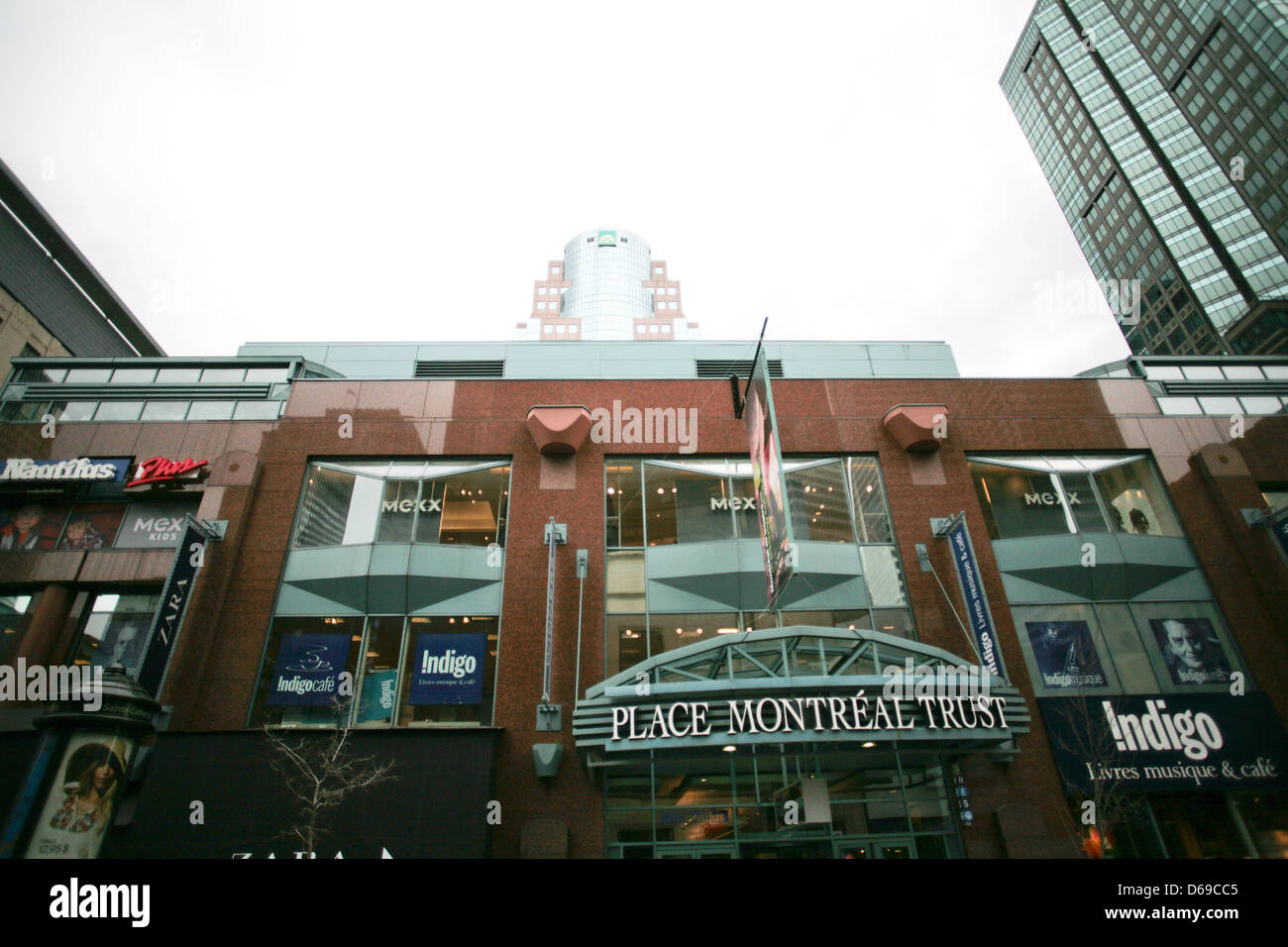 Place Montreal Trust is a shopping mall in Montreal, Quebec. Stock Photo