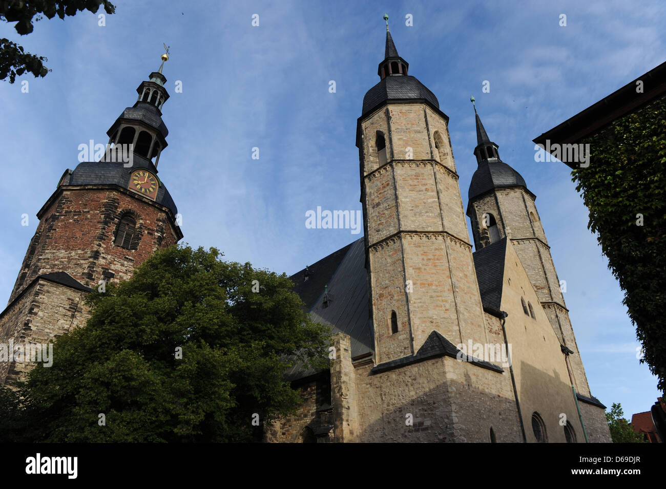 View to St. Andreas Church in Eisleben, Germany, 28 June 2012. Eisleben