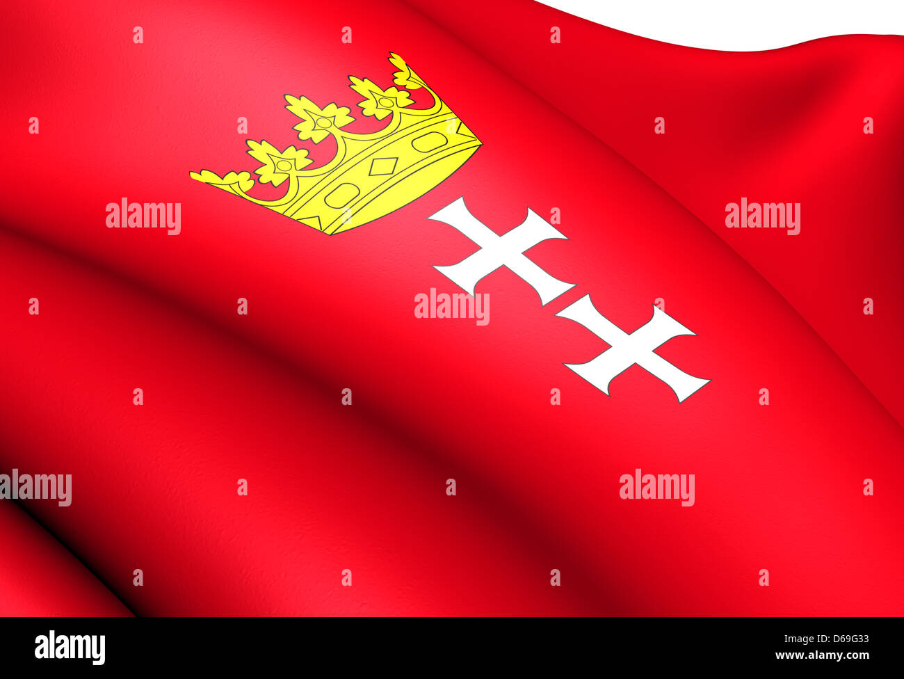 Flag of Gdansk Stock Photo - Alamy