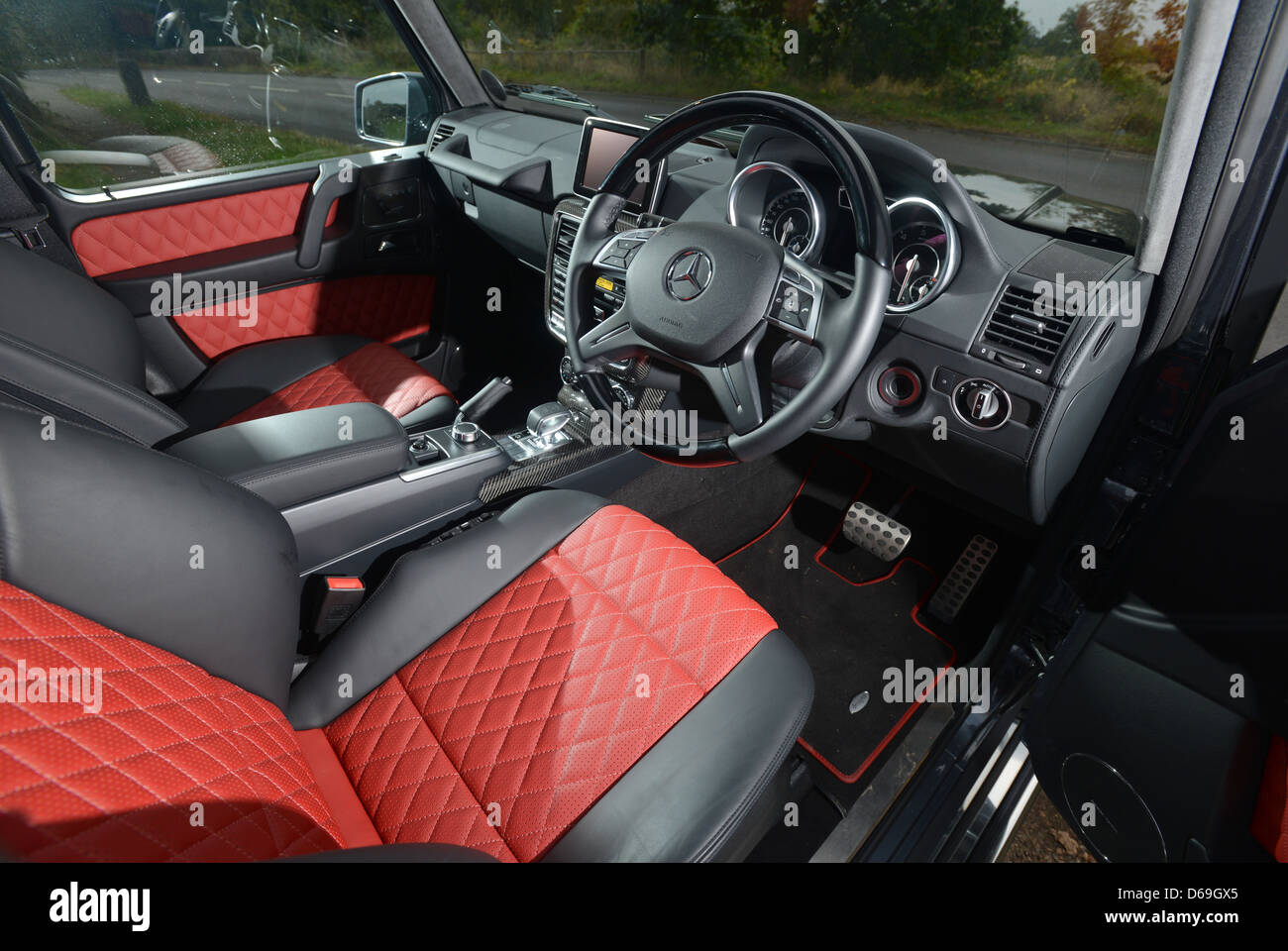 Sumptuous Quilted Leather Interior Of The Mercedes G350 Amg
