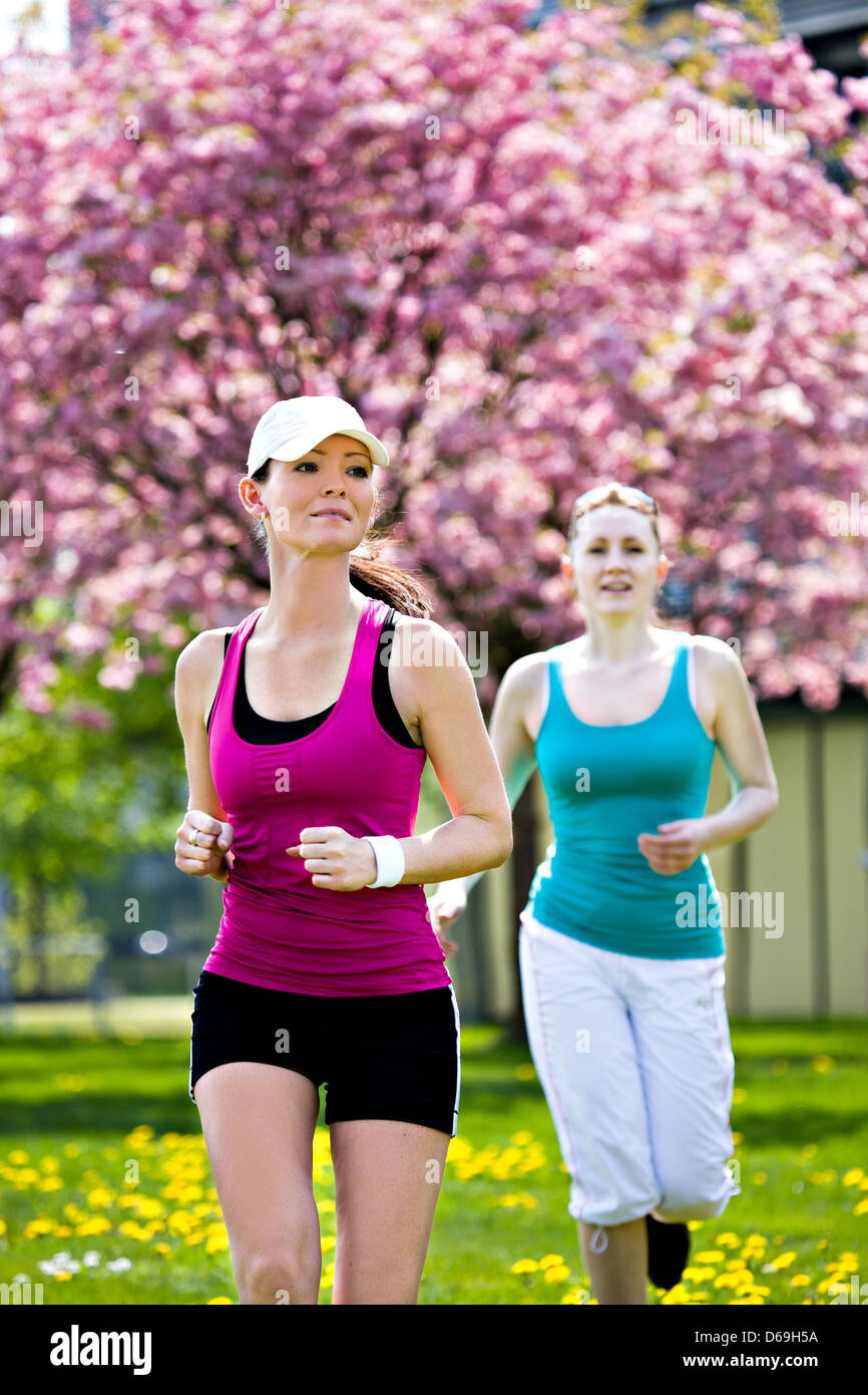 jogging woman Stock Photo