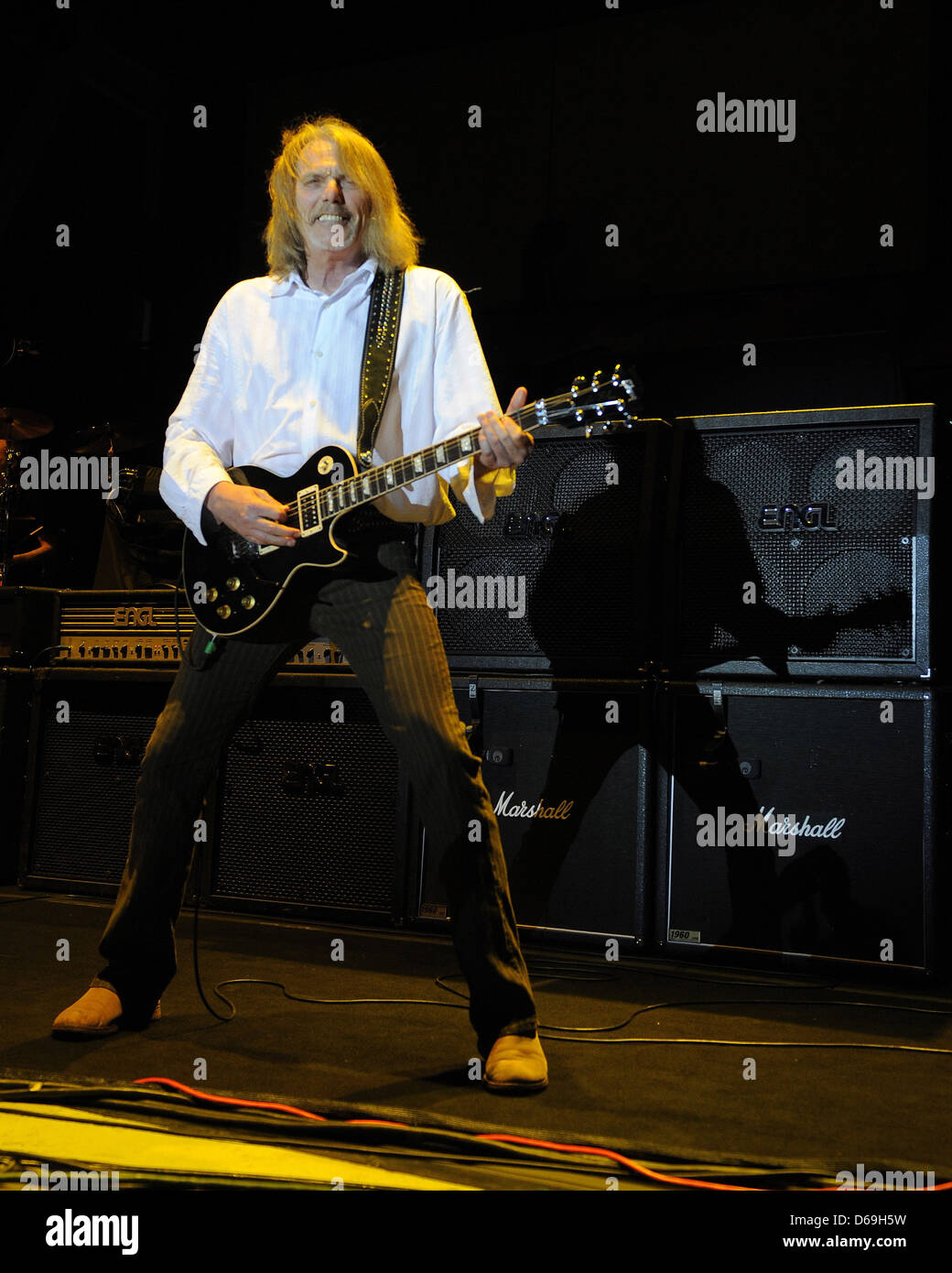 Scott Gorham Thin Lizzy Performs Live At The Bayfront Amphitheater Miami Beach Florida Stock Photo Alamy