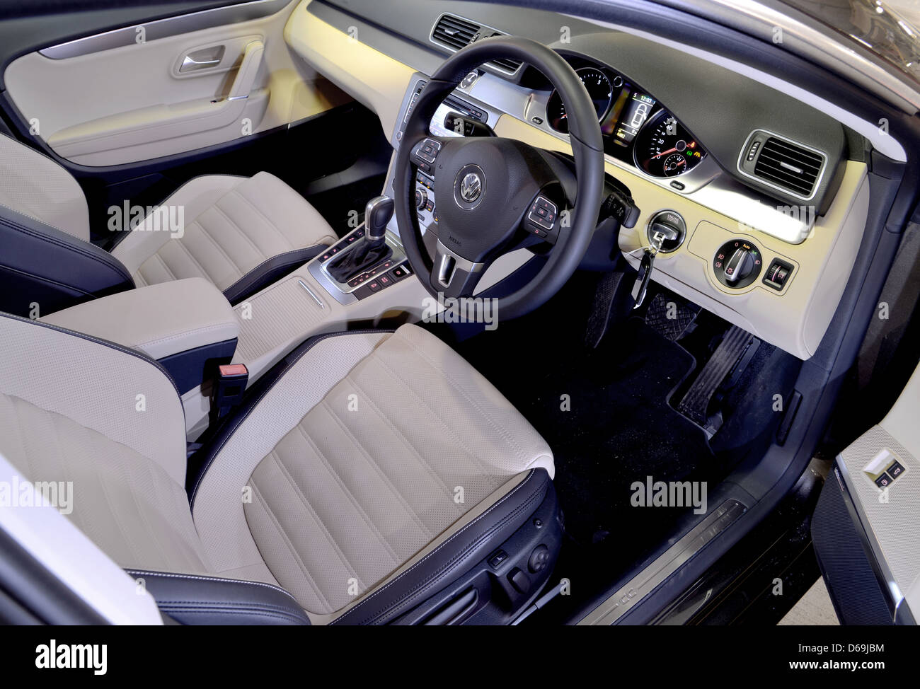 2012 2013 Vw Volkswagen Passat Cc Interior Stock Photo
